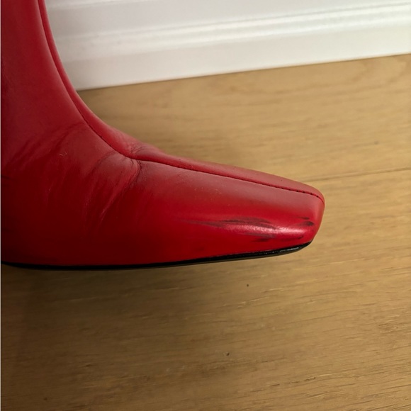 Zara limited edition red leather boots - Picture 5 of 6
